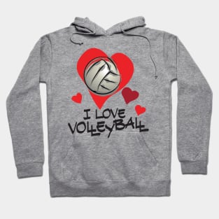 I Love Volleyball Hoodie